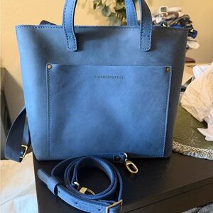 PLG Medium Zip Crossbody in Deep Water with matching multi strap